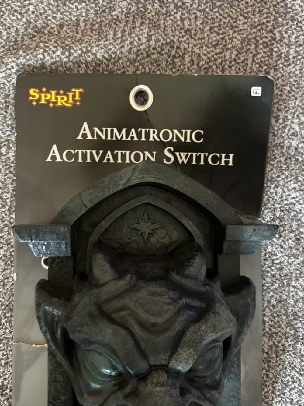 Spirit Black Gargoyle Animatronic Activation Switch Door Knocker
